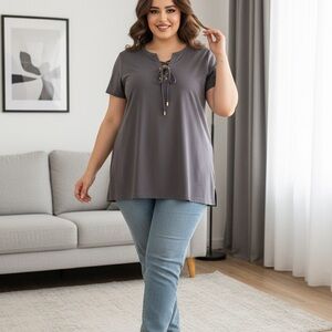 Gray Women's Top